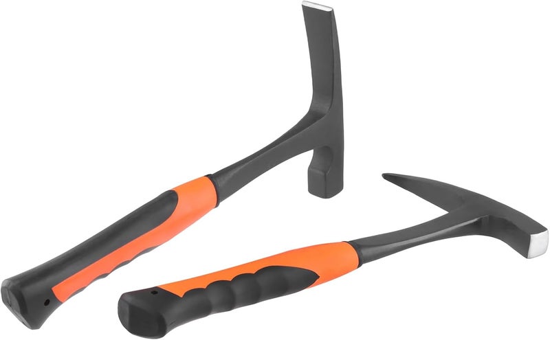 FUNSUEI 2 PCS Small Rock Pick Set, All Steel Rock Pick with Flat and Pointed Head, Non-skid Handle, 28oz, 30oz - Image 5